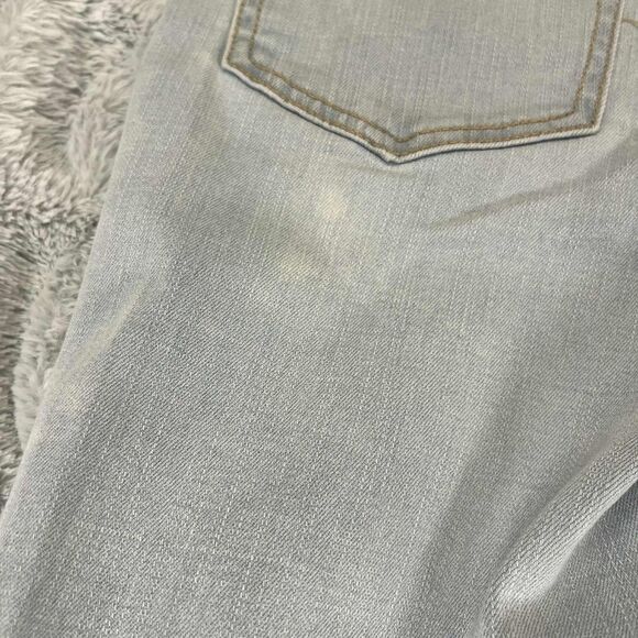 AERO Jeans Womens 6 Skinny Mid Rise Blue Distressed Stretch Denim Festival - Picture 6 of 9